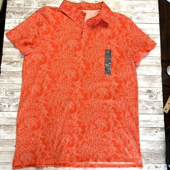 All In Motion Men’s Orange Collared Short Sleeve Polo Shirt Large NWT Target - Picture 2 of 15